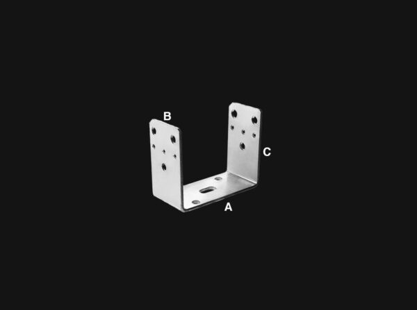 U-Shaped Post Base Bracket for Secure Wood Fastening