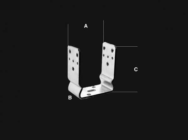 U-Shaped Post Base Bracket for Secure Wood Fastening