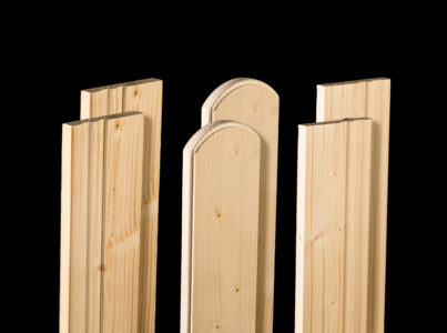 Wooden fence elements