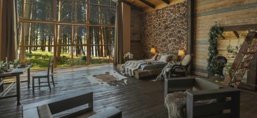 Cum amenajezi o cabană rustică (cabana rustina cu accente de lemn si piatra naturala)